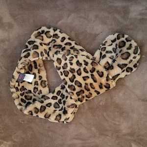 Christian Siriano Leopard Print Scarf with built in loop